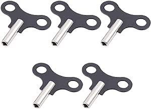ibasenice Clock Winding Key - 5Pcs Clock Key Repair Tool for Clock, Clock Repair Tool Wood Clock Tool for Hermle, Hamilton, Ridgeway, Howard Miller, Seth Thomas, Clock