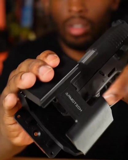 🛡️Tactical Access, Safety Built-In. 🚨 When seconds matter, get FAST access without sacrificing safety. Magnetic Mount 3.0 features: • Built-in trigger guard for secure storage • Reinforced magnet strength for reliability • Silent draw for stealthy deployment Perfect for vehicles, safes & home defense setups. ⚡ Stay ready. Stay protected. 💪 | Armotech.usa