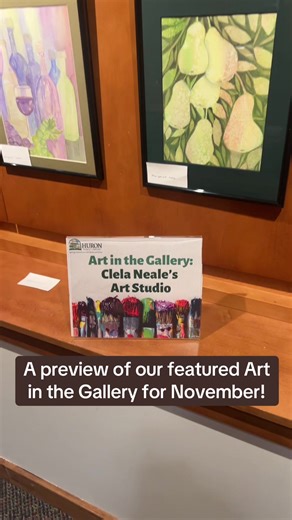 We are excited to host students from Clela Neale’s Art Studio in the Huron Public Library Art Gallery through the month of November. Stop by to see the variety of amazing paintings. 🎨 🖼️ #art #localartists #library #libraryart #publiclibrary