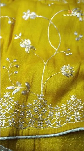 Royal Zari on Delicate Organza ✨ | Zari Embroidered Organza Sarees by Naachiyars