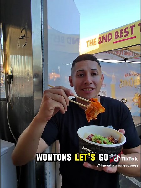 Hawaiian Honey Cones (@hawaiianhoneycones)’s video of wontons