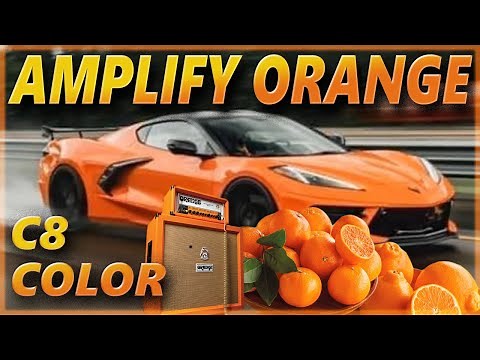 C8 Corvette Color Amplify Orange. Featuring the 2023 C8 Z06 Z07 Corvette Hardtop Convertible.
