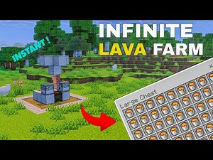 Easy Infinite Lava Farm Tutorial 🤯 Minecraft pe 1.22 🔥