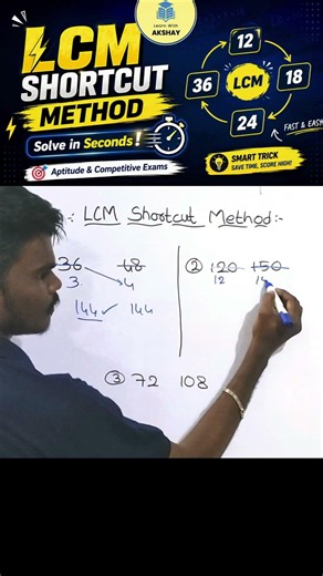 LCM Shortcut Trick in 30 Seconds 🔥 | Fast Maths Method for Competitive Exams | Aptitude Tricks