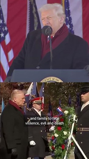 Trump lays a wreath on Veterans Day
