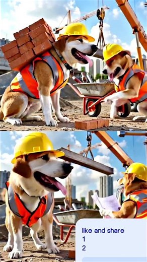 Strong dogs working at a construction site like humans, #mainabpnewsdekhtahoon
