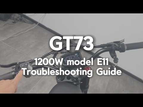 GT54/GT54 PRO/GT73 PRO - E11 Digital Throttle Diagnostic