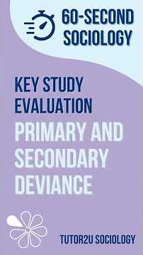 Lemert and Primary and Secondary Deviance | Key Study Evaluation (Crime) | AQA A-Level Sociology