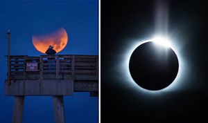Blood Moon: Time-lapse shows progression of eclipse