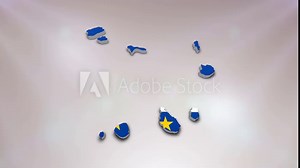 Cape Verde Flag on its Country Map, 3D Map Flag Opener Suitable for Politics, Elections, Travel, News and Sports Events and Presentations Stock Video