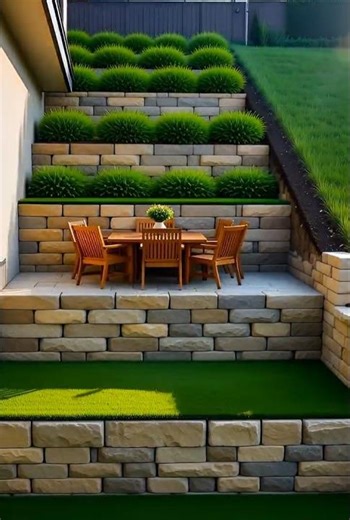 Steep Hill to Terraced Garden Oasis 🌿✨ Amazing Backyard Retaining Wall Build