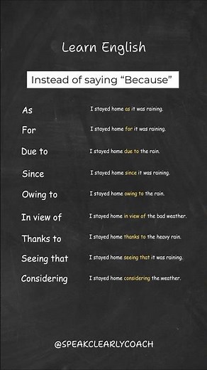 Stop Saying “Because”! 🔥 10 Better Ways to Say BECAUSE in English | Learn English Fast