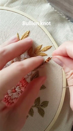 Bullion Knot Embroidery Tutorial | Advanced Floral Pattern Elizabeth #embroidery #tutorial #diy #art