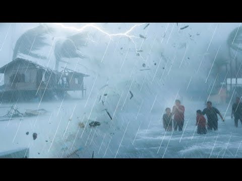 Deep Sleep & Insomnia Relief with Hurricane Sounds, Heavy Rain and Strong Winds