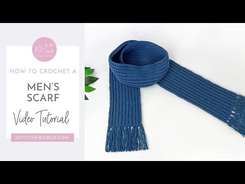 Easy Men's Scarf Crochet Pattern Video Tutorial | Man Crochet Scarf | Crochet Scarf for Men