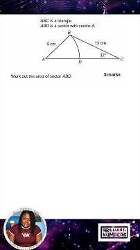 GCSE QUESTION ON AREA OF SECTOR INVOLVING SINE RULE