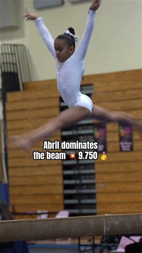 Abril dominates the beam 💥 9.750 Level 6 | 1st 🥇#usagymnastics #level6 #firstplace #gymnastics