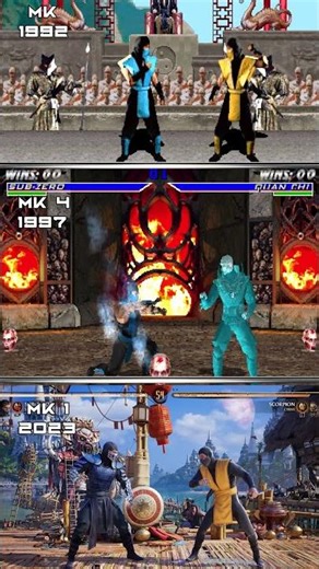 How Sub-Zero’s freeze changed in Mortal Kombat Part 1 #mk #mk1 #mortalkombat #retrogaming