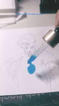 Drawing Gojo using blue spill art#jjk#anime#blue#Gojo#spillart