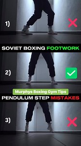 Here are 3 diffrent forms of the pendulum step in soviet boxing. Two of them are wrong.1) Has to much much ankle movement 2) is the Right version 3) Can you tell why Nr 3 is not optimal? Courtesy:Maximilian Boxing | Murphy's Boxing Gym