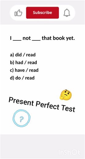 Present Perfect Test