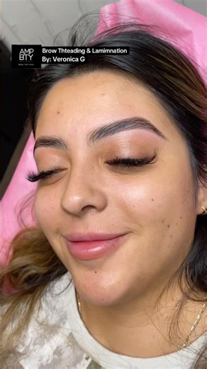 Brow lamination before & after #browlamination #eyebrowthreading #browgoals