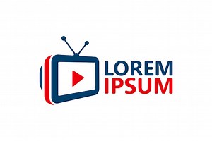 Play video television logo template design vector | Premium Vector