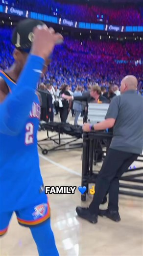 SGA taking it all in with family after a hard fought 7-series battle! | NBA