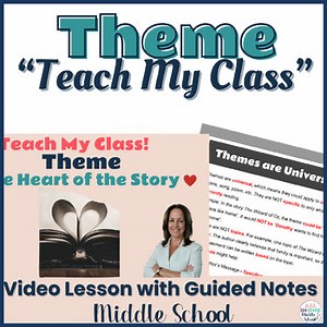 Reading Skills Practice:  Theme - Instructional Video, Lesson, Guided Notes