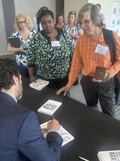 What a great way to start our morning off! Thank you to George Couros for being an amazing Keynote speaker today. Make sure you follow is social media @gcouros #CTEinSC #EBSummit2024 #careereducation #technicaleducation #CTE | SC Education and Business Summit