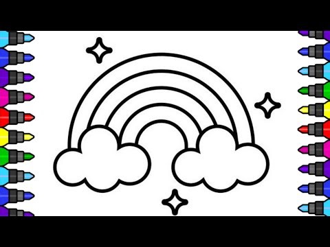 Easy Rainbow Drawing For Kids | Simple Step-By-Step Rainbow Drawing Tutorial