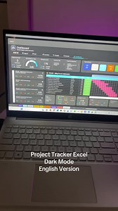 Excel Project Tracker — Dark Mode English Version