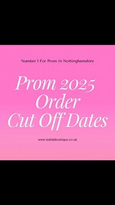 Cut off dates for prom 2025 explained  You will still have the choice of thousands of stunning dresses after half term, however if you are looking for a specific dress then you need to get booked in xx #prom #promdress #promdresses #ukpromdress #tiffanysprom #rubyprom #fyp #explorepage #prom25 | LADIDA Boutique Newark | Facebook