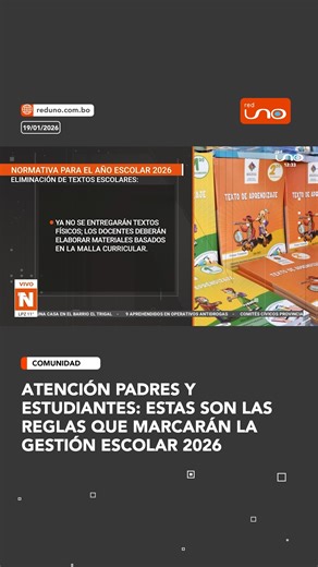 #Comunidad | El Ministerio de Educación presentó la Resolución Ministerial 01/2026, que establece el calendario escolar, las fechas de inscripción y las principales normas de convivencia que regirán desde el inicio de clases, el 2 de febrero. 👉 Lee la noticia completa : https://r-1.tv/ea430d #RedUno #RedUnoDigital #Bolivia #Notivision | Red Uno de Bolivia