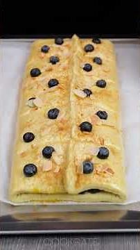 Dessert in 5 minutes! Just puff pastry and blueberries