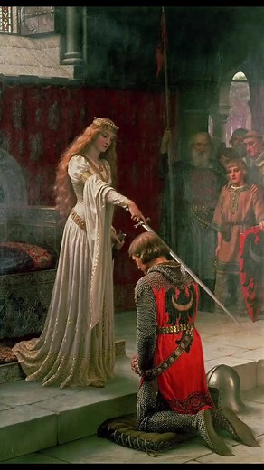 The Accolade Painting by Edmund Leighton