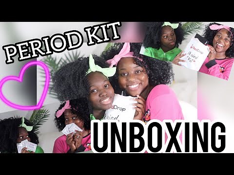 🙃PERIOD KIT UNBOXING! with my Little Royal| ❤️RED DROP period kit.