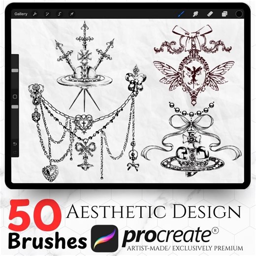 50 Flash Tattoo for Procreate | Tattoo Brush Set | Procreate Brushes | Flash Tattoo Bundle | Cybersigilism Tattoo - Etsy Australia
