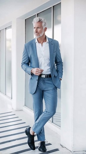Michael Justin | Life moves fast… Enjoy it 🤙🏼💙 #lifestyle #shoot #silverfox #mensfashion | Instagram