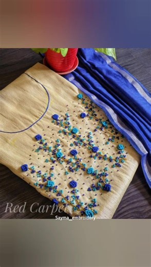 Hand Embroidery Neck Designs💖#embroidery #neckembroidery #handembroidery #ytstudio #shorts