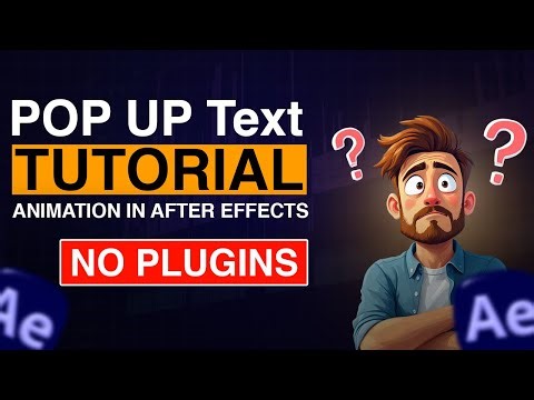 POP UP Text Tutorial in After Effects Text Bounce Effect