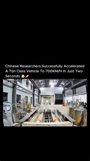 SciDecode™ on Instagram: "Most vehicles accelerate. This one teleports. 🤯🚀 You are watching a test of China's "T-Flight" hyperloop, a system that has just set a world record by accelerating a one-ton vehicle to over 700 km/h (435 mph) in just two seconds. This isn't a train; it is a demonstration of pure electromagnetic physics. The pod levitates using powerful magnets to eliminate friction, while a linear synchronous motor—essentially an "unrolled" electric motor stretching the length of the 
