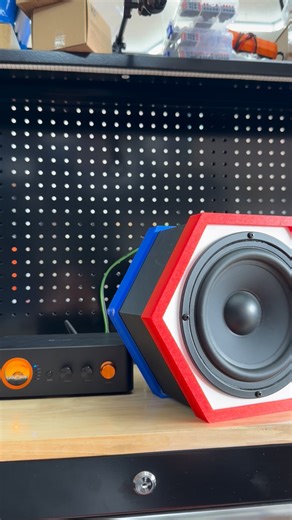 Working on the fosi amp and hexagon box pods #amp #speaker #diy #howto | Built Not Bought Boom Boxes