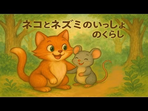 ネコとネズミのいっしょのくらし グリム童話 絵本朗読 読み聞かせ 世界の名作 ことりのおはなし森
