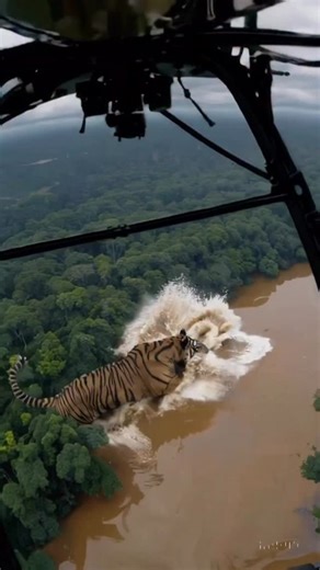 9.2K views · 447 reactions | Amazon Helicopter Stunned by Enormous Jungle Tiger — Larger Than River Trees! | Nature.love | Facebook