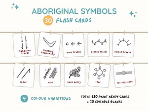 Aboriginal Symbol Flashcards, Multicultural Learning (digital Download) - Etsy Australia