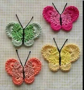 TE GUSTAN LAS MARIPOSAS? 🌻 Mariposas para tejer: ✮ www.manualidadesdiy.com/20-mariposas-en-crochet-con-diagramas/ ✮ | Manualidades DIY