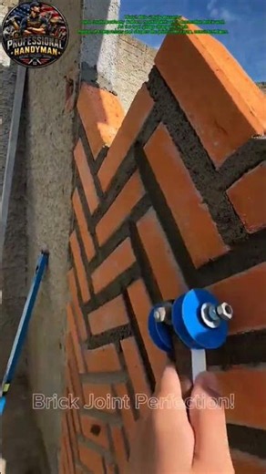 Brick Joint Perfection! #masonry #tools #shorts