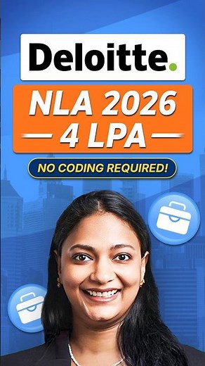 DELOITTE NLA 2026 LIVE! ❌ NO CODING, ₹4 LPA