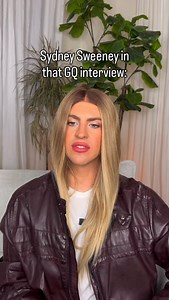 2.6M views · 19K reactions | A discussion with Sydney Sweeney about blue jeans.  #satire #parody #sydneysweeney #gq #sketchcomedy | Michael Pavano | Facebook